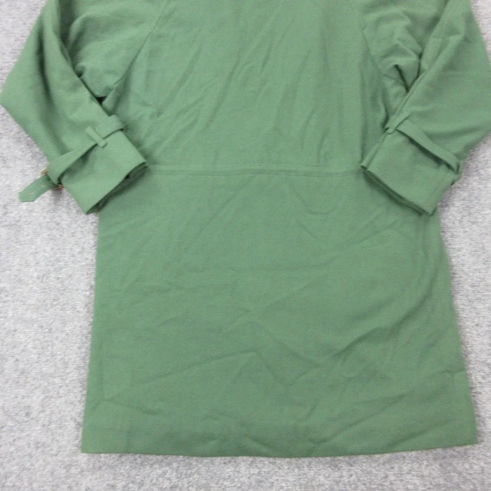 Vintage Burberrys‎ Coat Womens 8 Green Wool Hooded Parka Tartan Plaid Lined - Picture 15 of 16